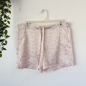 Barefoot Dreams Washed Satin Pajama Shorts Sz M